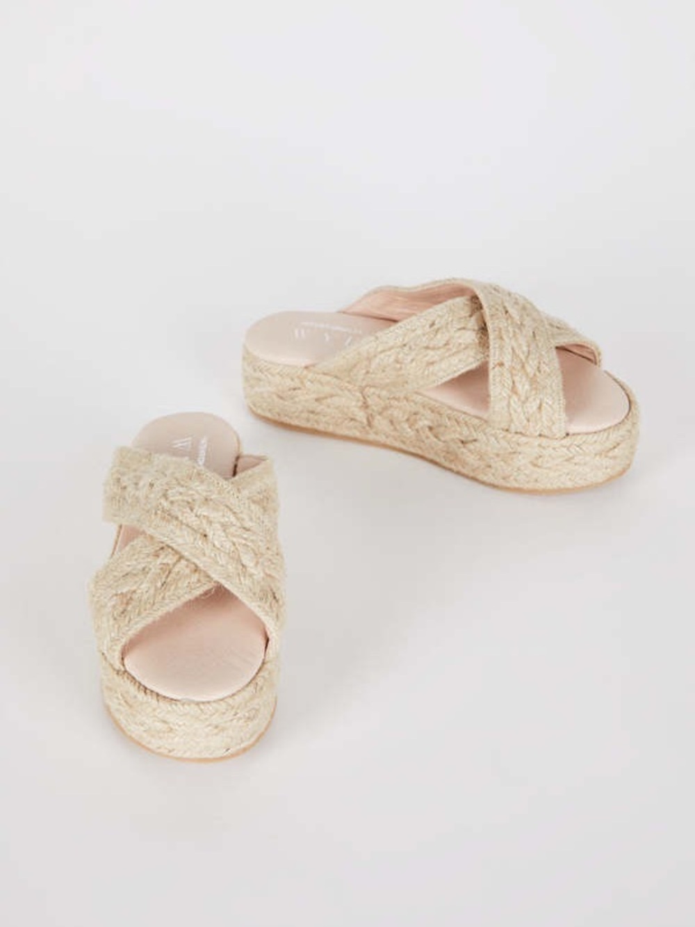 INTENTIONALLY BLANK x Wyeth Aura Natural Espadrille Platform Slide Sandal